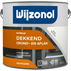 Wijzonol Lak Dekkend Roomwit Halfglans 2,5 Liter