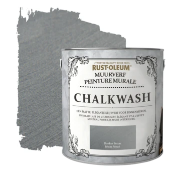 Rust-Oleum muurverf Chalkwash donker beton 2,5 liter