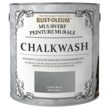 Rust-Oleum muurverf Chalkwash donker beton 2,5 liter