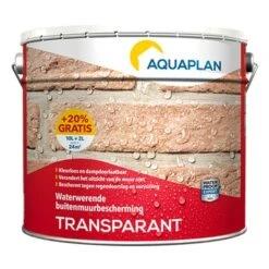 Aquaplan Buitenmuurcoating Transparant 10 Liter + 20% Gratis
