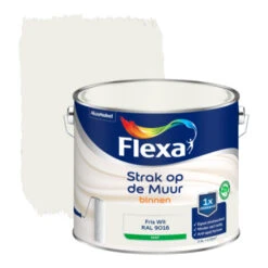 Flexa Strak Op De Muur Fris Wit Ral 9016 Mat 2,5 Liter