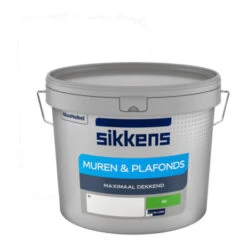 Sikkens Muurverf Binnen Mat Wit 10 Liter