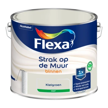 Flexa Strak op de muur Kleigroen mat 2,5 liter