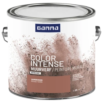 GAMMA Color intense muurverf extra mat 2,5 L aarderood