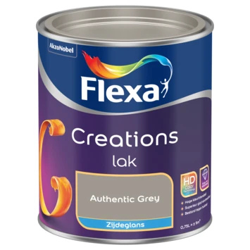 Flexa Creations lak authentic grey zijdeglans 750 ml