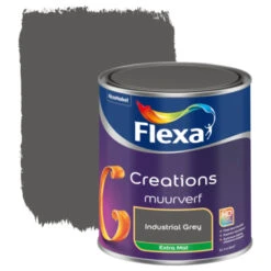 Flexa Creations Muurverf Industrial Grey Extra Mat 1 Liter