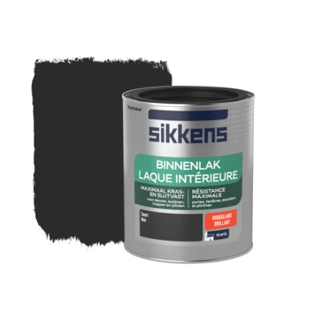 Sikkens binnenlak hoogglans zwart 750ml