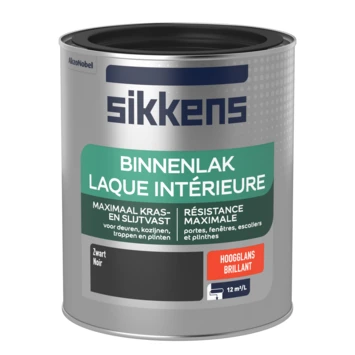 Sikkens binnenlak hoogglans zwart 750ml