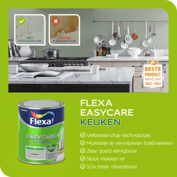 Flexa EasyCare muurverf keuken betongrijs mat 1 liter