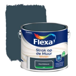 Flexa Strak Op De Muur Nachtblauw Mat 2,5 Liter
