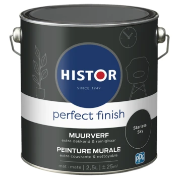 Histor Perfect Finish muurverf mat Starless Sky 2,5 liter