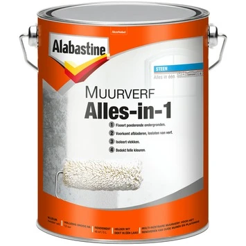 Alabastine muurverf Alles-in-1 wit mat 5 liter