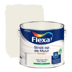 Flexa Strak Op De Muur Gebroken Wit Mat 2,5 Liter