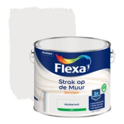 Flexa Strak Op De Muur Wolkenwit Mat 2,5 Liter