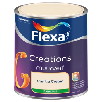 Flexa Creations muurverf vanilla cream extra mat 1 liter