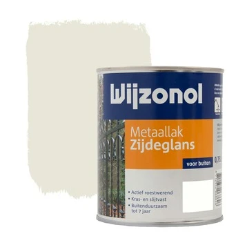 Wijzonol metaallak roomwit zijdeglans 750 ml