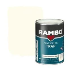 Rambo Pantserlak Trap Dekkend Zijdeglans Zuiverwit 1,25 Liter