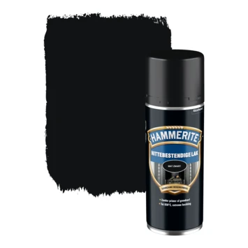 Hammerite spuitlak hittebestendig matzwart 400 ml