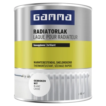 GAMMA Radiatorlak hoogglans 750 ml gebroken wit
