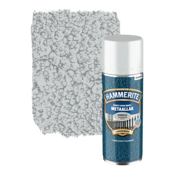 Hammerite metaallak spuitbus zilvergrijs hamerslag 400 ml