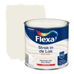 Flexa Strak In De Lak Voor Binnen Ral 9010 Gebroken Wit Hoogglans 250 Ml