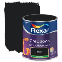 Flexa Creations Schoolbordverf True Black Extra Mat 1 Liter