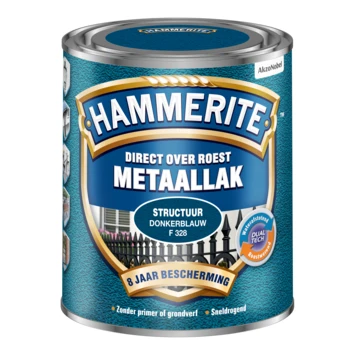 Hammerite metaallak structuur donkerblauw 750 ml