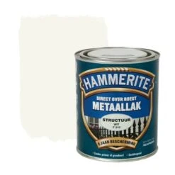 Hammerite Metaallak Structuur Wit 750 Ml