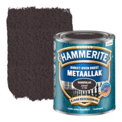 Hammerite Metaallak Zwart Hamerslag 750 Ml