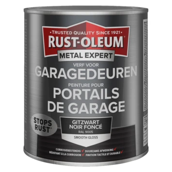 Rust-Oleum Metal Expert Verf voor garagadeuren hoogglans RAL 9005 750 ml