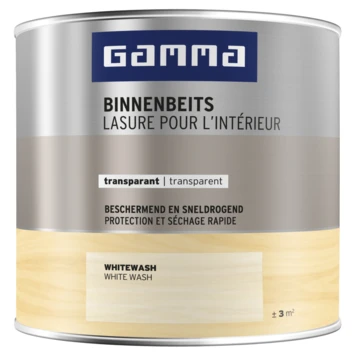 GAMMA binnenbeits transparant 250 ml white wash