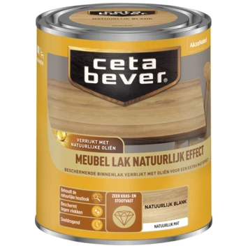 Cetabever meubellak natuurlijk effect blank 750 ml