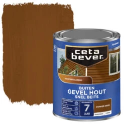 CetaBever Snelbeits Gevel & Kozijn Transparant Donker Eiken Zijdemat 750 Ml