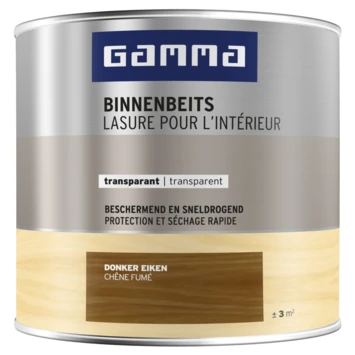 GAMMA binnenbeits transparant 250 ml donker eiken