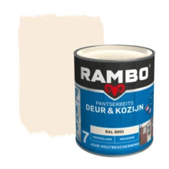 Rambo Pantserbeits Deur & Kozijn Dekkend RAL 9001 Hoogglans 750 Ml