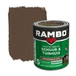 Rambo Pantserbeits Schuur & Tuinhuis Transparant Berkengrijs Zijdeglans 750 Ml