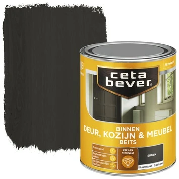 Cetabever deur, kozijn & meubelbeits transparant ebben zijdeglans 750 ml