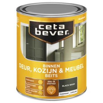 Cetabever deur, kozijn & meubelbeits transparant black wash zijdeglans 750 ml