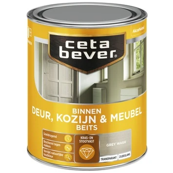 CetaBever Deur, Kozijn & Meubelbeits transparant grey wash zijdeglans 750 ml