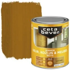 Cetabever Deur, Kozijn & Meubelbeits Transparant Licht Eiken Zijdeglans 750 Ml