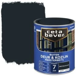 CetaBever Meesterbeits Deur & Kozijn Dekkend Zijdeglans Bretons Blauw 750 Ml
