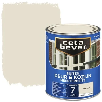 CetaBever Meesterbeits Deur & Kozijn dekkend zijdeglans RAL 9001 750 ml