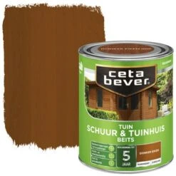 CetaBever Tuinbeits Schuur & Tuinhuis Transparant Donker Eiken Zijdeglans 750 Ml