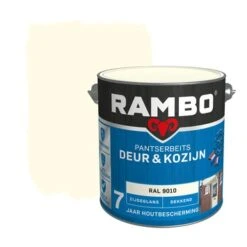 Rambo Pantserbeits Deur & Kozijn Dekkend RAL 9010 Zijdeglans 2,5 Liter