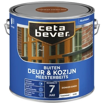 CetaBever Meesterbeits Deur & Kozijn transparant donker eiken glans 2,5 L