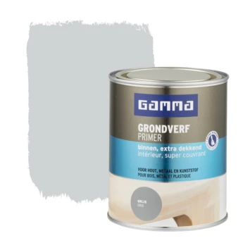 GAMMA grondverf binnen extra dekkend 750 ml grijs