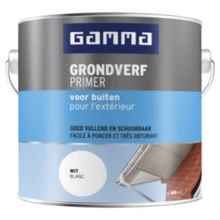 GAMMA Grondverf Buiten 2,5 Liter Wit