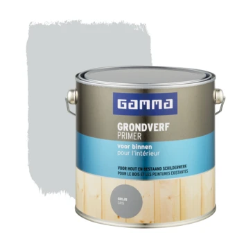 GAMMA grondverf voor binnen 2,5 L grijs