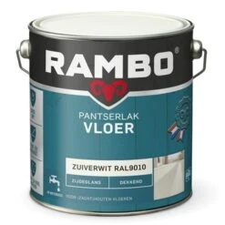 Rambo Pantserlak Vloer Acryl Dekkend Zijdeglans Zuiverwit 2,5 Liter