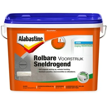 Alabastine rolbare voorstrijk sneldrogend transparant 5 liter